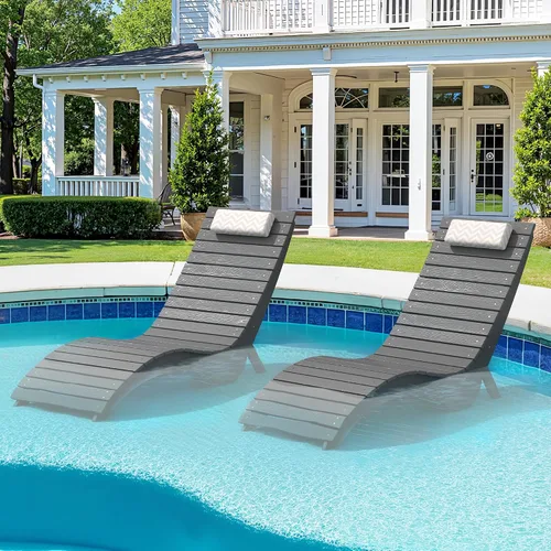 Vista 8 de Sillas de piscina con reposacabezas para 8-10 agua, color azul Azul (Aruba Blue)