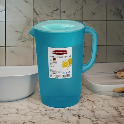 Vista 2 de Rubbermaid 26074 Limited Edition - Jarra apta para lavavajillas, 1 galón, color azul