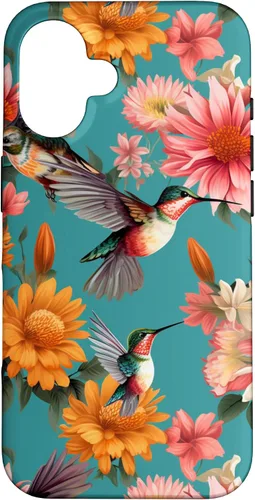 Vista 32 de Funda para iPhone 17 de colibríes en vuelo