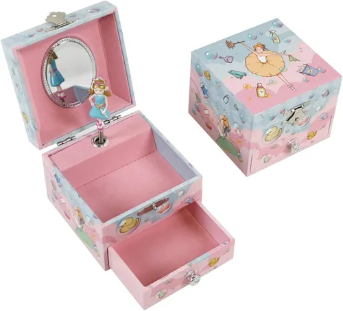 Vista 5 de Joyero de música para niña Caja de almacenamiento de música Caja de música, regalo para niños. (Repertorio Swan Lake)