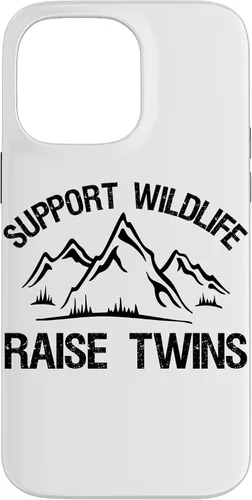 Vista 21 de Support Wildlife Raise Twins Funny Twin Mom Dad Gift Case for iPhone 17