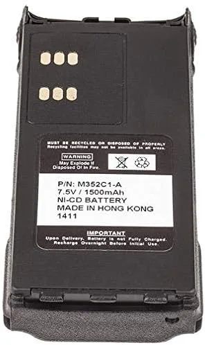 Vista 3 de Cut-Rate Batteries Batería para radio Motorola XTS 2500 - 7.2V 1500 mAH Ni-CD