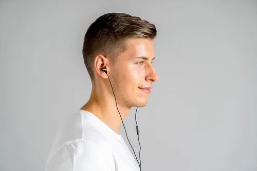 Vista 6 de Symphonized XTC Premium - Auriculares intrauditivos de madera genuina con aislamiento de ruido con micrófono (blanco)