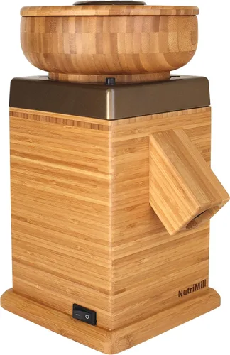 Vista 4 de NutriMill Harvest - Molino eléctrico de granos de piedra, 450 vatios - Oro Dorado
