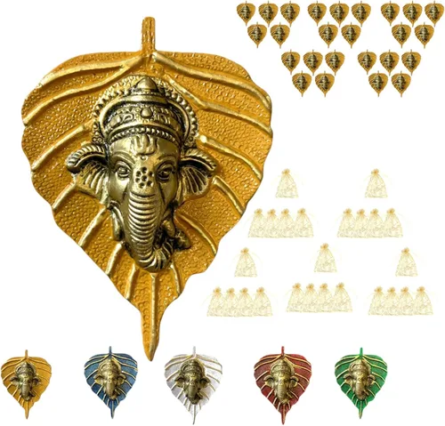 Vista 23 de LOVENSPIRE Ganesha Diwali - Decoración de hojas de metal para colgar en la pared para el hogar y la oficina, regalo de regreso de inauguración