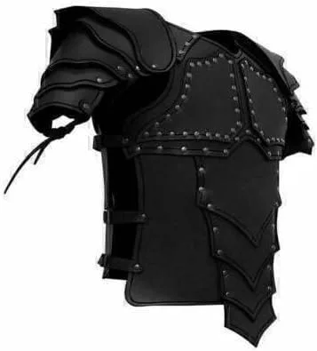 Vista 2 de Vestidos de cuero medieval Chaqueta larga vikinga armadura de cuerpo Chaleco de cuero armadura de cuero Armadura