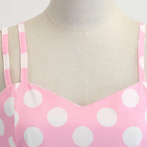 Vista 6 de Vestido vintage de lunares para mujer, vestido retro rockabilly de los años 50, vestido midi para cóctel, fiesta de té, vestido de verano Audrey