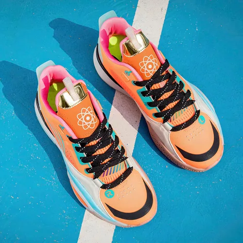 Vista 4 de Colorblock - Zapatos deportivos múltiples para mujer, zapatos de baloncesto y tenis casuales de moda con suela de goma antideslizante de alto rebote