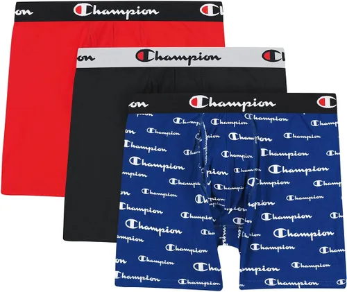 Vista 2 de Champion Men's Boxer Briefs, Every Day Comfort Stretch Cotton Moisture-Wicking Underwear, Multi-Pack