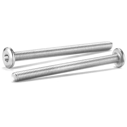 Vista 24 de 20 tornillos hexagonales de cabeza plana M5 x 0.236 in, acero inoxidable 304 18-8, rosca completa (con llave hexagonal)
