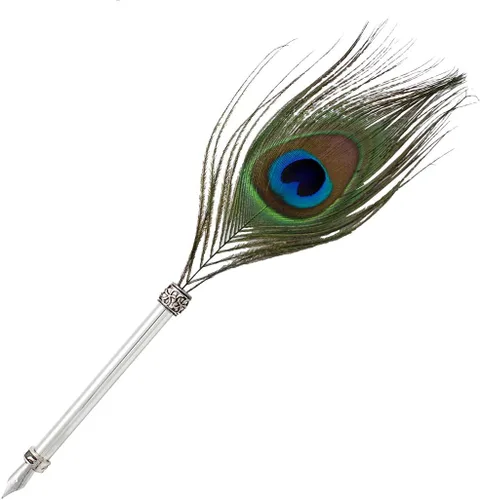 Vista 5 de Gullor Pluma de pluma vintage, pluma de inmersión de plumas naturales con caja de regalo, negro y marrón