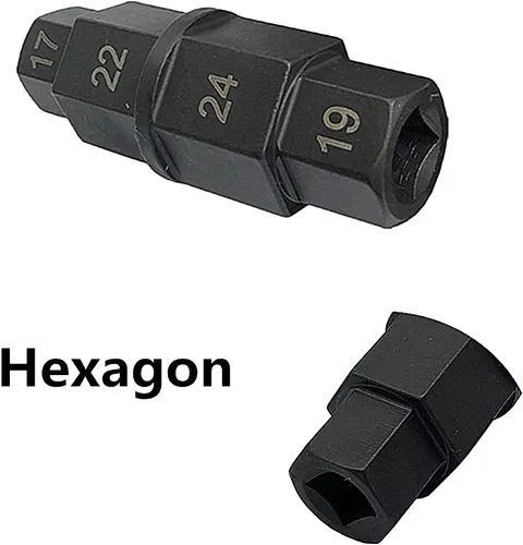Vista 3 de Herramienta de husillo de motocicleta, eje hexagonal, herramienta de extracción de llave hexagonal para varias marcas de motocicletas