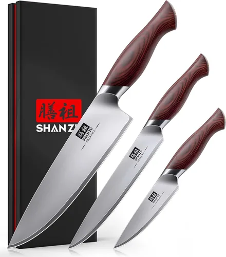 Vista 13 de Cuchillo de pan SHAN ZU de 10 pulgadas, cuchillo de corte de masa ácida ultra afilado, cuchillo de pastel de acero inoxidable de alto carbono