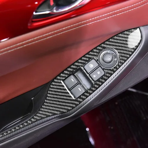 Vista 3 de ITrims Accesorios de automóvil para Mazda ND MX-5 Miata 2016-2022 Cubierta del botón del interruptor de ventana de la puerta del automóvil