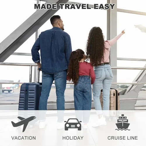 Vista 6 de MOSISO Juego de 6 cubos de embalaje para artículos esenciales de viaje, juego de bolsas organizadoras de maleta para equipaje, accesorios de viaje
