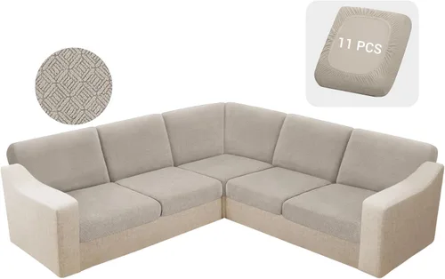 Vista 78 de HDCAXKJ - Fundas impermeables para cojín de sofá modular, fundas elásticas para cojín de sofá de esquina, fundas protectoras de muebles de jacquard