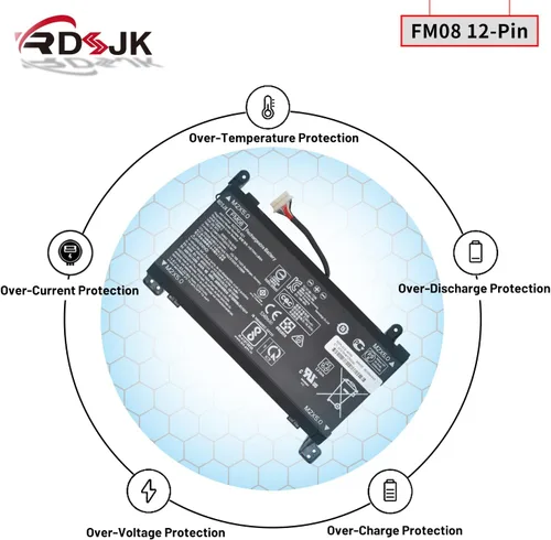Vista 7 de FM08 - Batería para portátil HP Omen 17-AN013TX 17-AN014TX 17-AN014NG 17-AN012DX 17-AN041NG 17-AN080NZ 17-AN001CA AN1XX HSTNN-LB8A HSTNN-LB8B