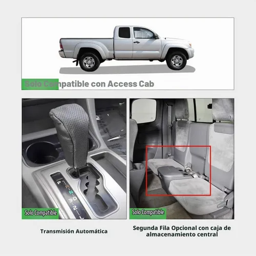 Vista 2 de LASFIT Alfombrillas de piso para Toyota Tacoma 2008-2011 Cabina de Acceso Transmisión Automática, Forro de Piso de Ajuste Personalizado para Todo