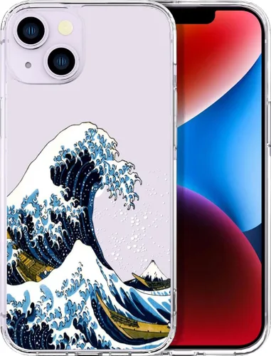 Vista 22 de Compatible con iPhone 14, funda transparente y bonita para mujeres y niñas, diseño floral, diseño floral femenino, funda para teléfono 14