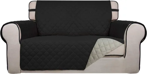 Vista 142 de PureFit - Funda de sofá acolchada reversible, protector de muebles impermeable, funda de sofá lavable con espuma antideslizante y correas elásticas