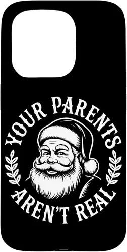 Vista 14 de Your Parents Aren’t Real Santa Humor Holiday Festive Cartoon Case for iPhone 16