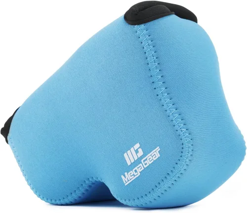 Vista 2 de MegaGear Nikon Coolpix L840 - Funda de neopreno para cámara, con mosquetón, color azul