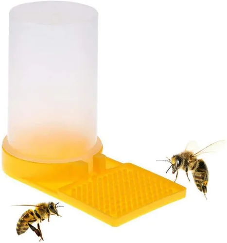 Vista 4 de Paquete de 2 alimentadores de abejas, dispensador de agua de apicultura, equipo de apicultura, colmena de miel, alimentador de entrada, herramientas
