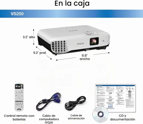 Vista 3 de Proyector Epson VS240 SVGA 3LCD