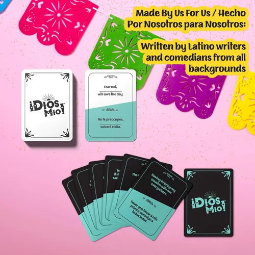 Vista 5 de Dios Mio! Juego de fiesta Cubana EXPANSION – Juego de cartas de comedia bilingüe para latinos, diversión para la noche de juegos familiares, mayores