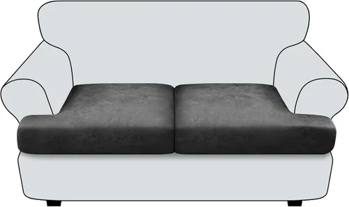 Vista 75 de Funda de cojín para sofá con aspecto de cuero, 1 unidad, elástica, para sala de estar, funda de cojín individual para sofá, protector de asiento