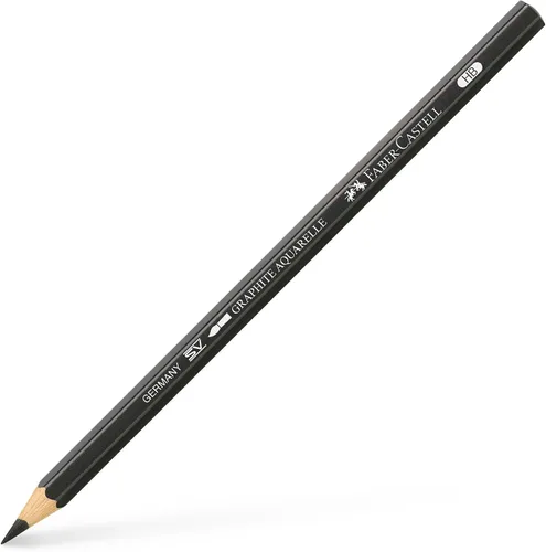 Vista 2 de Faber-Castell Lápices de grafito Aquarelle de 5 grados con pincel