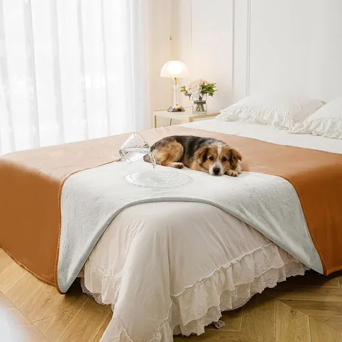 Vista 12 de Manta impermeable para perros pequeños, a prueba de fugas, manta reversible para sofá, cama, protector de muebles lavable a máquina, 25 x 35
