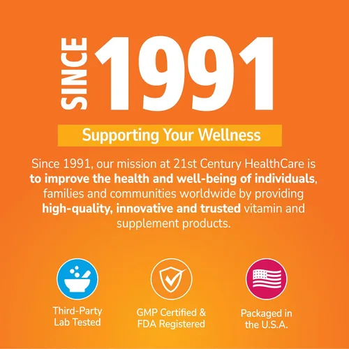 Vista 8 de 21st Century Vitamina C 500 mg Tabletas masticables, Naranja, 110
