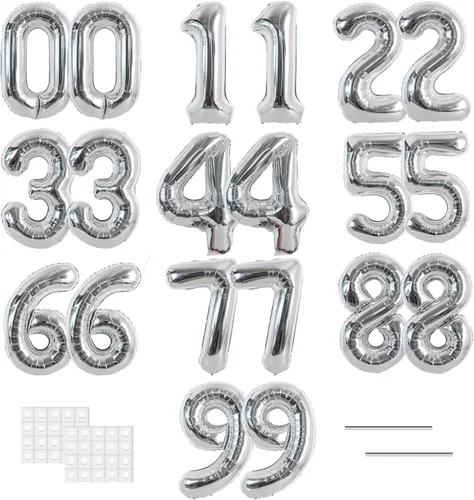 Vista 39 de TONIFUL Globos grandes de 50 pulgadas con números dorados del 0 al 9, globo digital grande de Mylar número 8 digital ocho para fiestas