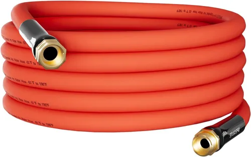 Vista 19 de SPECILITE Manguera de agua de jardín fría/caliente de 1 pulgada, 50 pies, -50 ℉ a 190 ℉, alto flujo de agua, flexible y ligera, tubo de goma