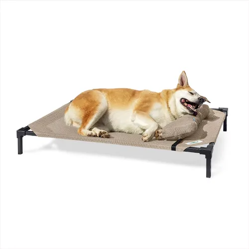Vista 9 de Cama Elevada para Perros Coolaroo Pro con Tela HeatShield – Catre Elevado de Enfriamiento Avanzado para Razas Pequeñas y Medianas, Fácil de Limpiar