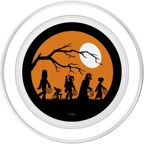 Vista 2 de Star Wars Personajes Truco o trato de Halloween PopSockets MagSafe PopGrip para iPhone