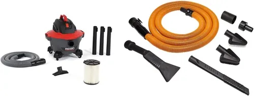 Vista 11 de RIDgid 62698 RT0600 NXT aspiradora mojado/seco de taller de 6 galones con ruedas, motor de 4.25 Pico HP y manguera con bloqueo Pro, gris oscuro
