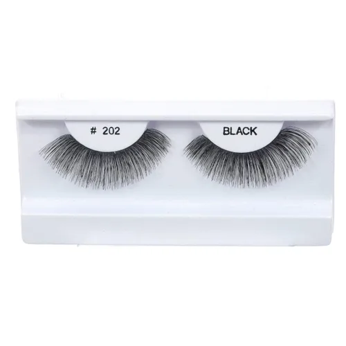Vista 18 de 100 pares de pestañas postizas 100% cabello humano negro natural #412