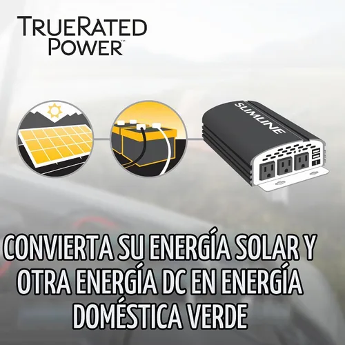 Vista 5 de Wagan EL3720 1000W Slimline Plus Inversor de corriente de CA a CC 1000 vatios TrueRated Continuo de 2500 vatios de sobretensión DC 12V a CA 110V