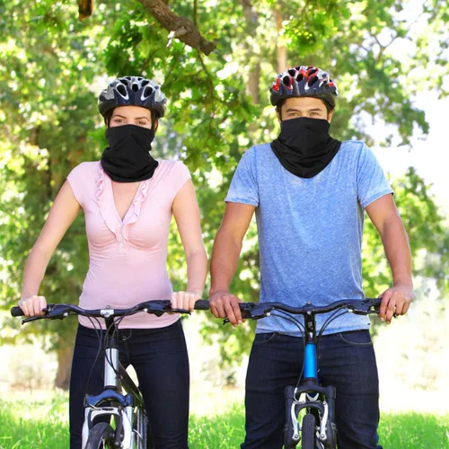Vista 5 de 6 piezas de protección solar UV cuello polaina bufanda verano cubierta facial pasamontañas transpirable bandana negro, Negro