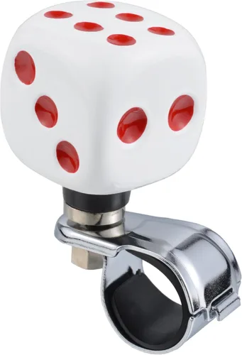 Vista 12 de Lunsom Rueda giratoria para volante, con forma de dados, perilla de rueda giratoria de automóvil, mango de potencia suicida, ayuda de conducción