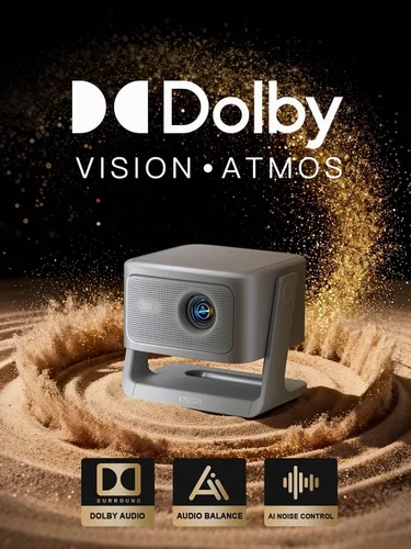 Vista 7 de 【Ahora con Netflix y 3000 ANSI】Proyector inteligente 4K con WiFi y Bluetooth, VISSPL 3D Dolby Audio y enfoque automático, proyector portátil