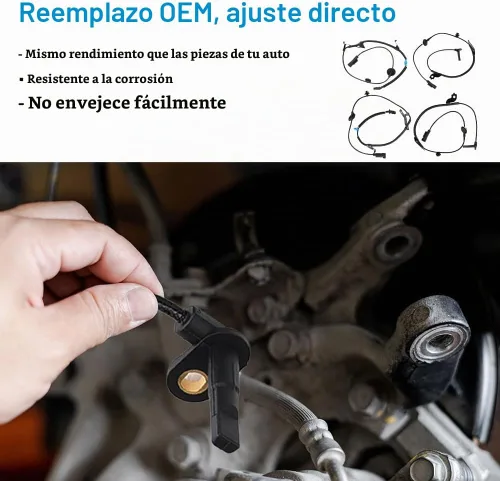 Vista 5 de 4 sensores de velocidad de rueda ABS compatibles con Mitsubishi