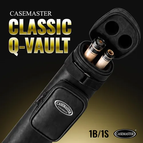 Vista 2 de Casemaster Q-Vault Classic 1x1 - Estuche rígido para taco de billar/billar