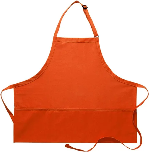 Vista 3 de DayStar Apparel Delantal con peto de 3 bolsillos de alta calidad con cuello ajustable y lazos extralargos, estilo 200