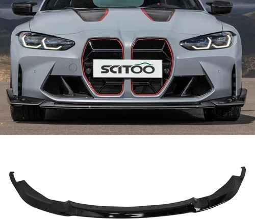 Vista 60 de SCITOO Alerón de borde de parachoques delantero mate negro para Ford Focus ST años 2013-2014 - Spoiler frontal de polipropileno