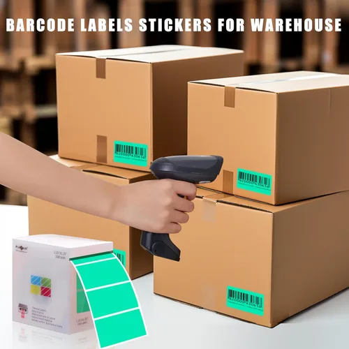 Vista 5 de PARLAIM Etiquetas térmicas directas rectangulares de 2.25 x 1.25 pulgadas, calcomanías circulares autoadhesivas, 1000 calcomanías/rollo para diseño