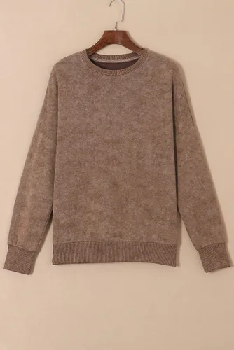 Vista 112 de SHEWIN Sudadera casual de manga larga con cuello redondo para mujer, ligera, holgada