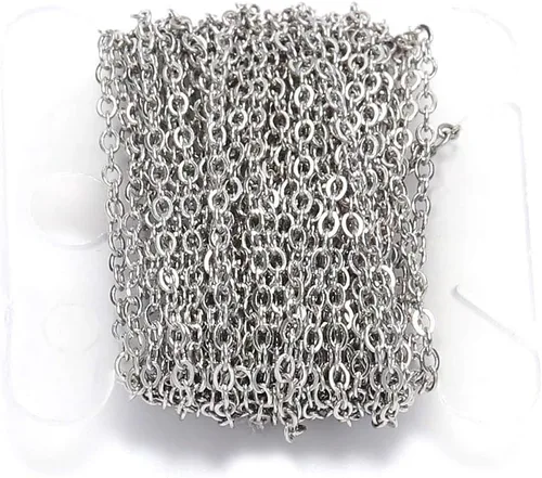Vista 13 de Cadenas de collar de latón chapado en bronce antiguo de 1.5/2.0/2.5/0.138 in, cadenas de eslabones a granel para fabricación de joyas